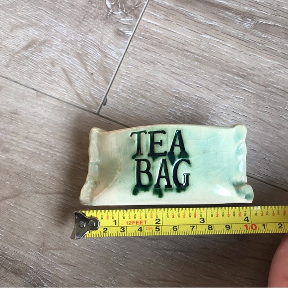 Vintage mini Pottery decor lot of flour sacks tea bag holder - Picture 9 of 11